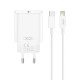 Мережевий зарядний пристрій (адаптер) 2в1 XO CE32 PD_20W + Data Cable Type-C to Lightning white TPS-2710000329596 2710000329596