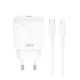 Мережевий зарядний пристрій (адаптер) 2в1 XO L141 PD_20W + Data Cable Type-C to Lightning white TPS-2710000329763 2710000329763