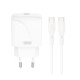 Мережевий зарядний пристрій (адаптер) 2в1 XO L141 PD_20W + Data Cable Type-C to Type-C white TPS-2710000329770 2710000329770