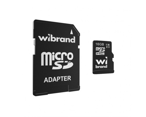 Карта пам'яті Wibrand MicroSDHC 16GB UHS-I Class 10 + SD-адаптер TPS-2710000332060 2710000332060