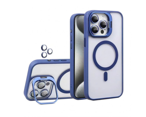 Чохол з функцією MagSafe для Apple iPhone 17 Air з підставкою та захистом для камер dark blue (04) TPS-2710000334903 2710000334903