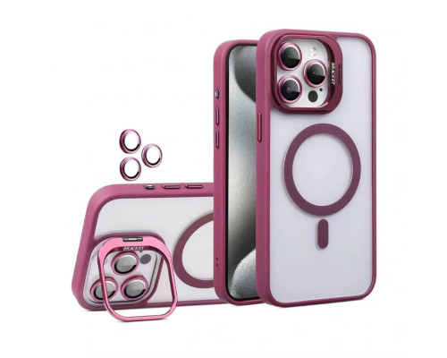 Чохол з функцією MagSafe для Apple iPhone 17 Pro з підставкою та захистом для камер bordo (05) TPS-2710000334989 2710000334989