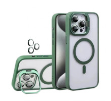 Чохол з функцією MagSafe для Apple iPhone 17 з підставкою та захистом для камер green (01) TPS-2710000335436 2710000335436