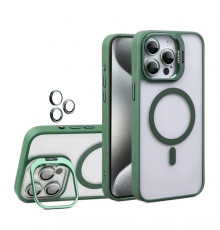 Чохол з функцією MagSafe для Apple iPhone 17 Pro Max з підставкою та захистом для камер green (01) TPS-2710000335450 2710000335450