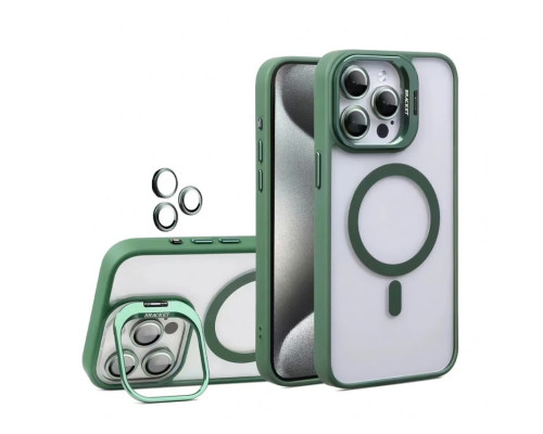 Чохол з функцією MagSafe для Apple iPhone 17 Pro Max з підставкою та захистом для камер green (01) TPS-2710000335450 2710000335450