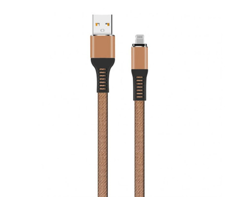 Кабель USB WALKER C750 Lightning brown