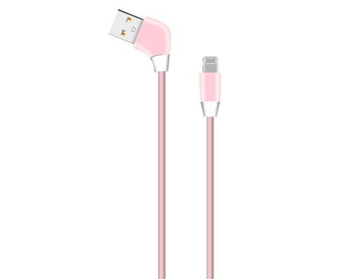 Кабель USB WALKER C340 Lightning pink