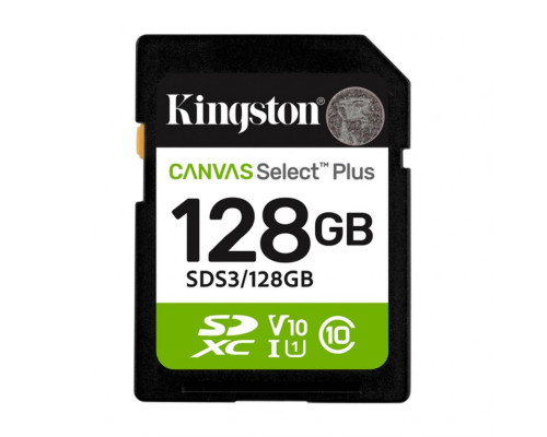Карта пам'яті Kingston Canvas Select Plus MicroSDXC 128GB Class 10 UHS-I R150MB/s (SDCS2/128GBSP) TPS-2710000341826 2710000341826