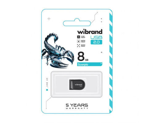 Флеш-пам'ять USB Wibrand Hawk 8GB USB 2.0 black TPS-2710000342151 2710000342151
