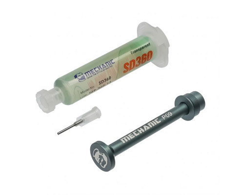 Флюс-паста Mechanic SD360 (безвідмивна, слабоактивна, з вбудованим штовхачем 10 мл) TPS-2710000342298 2710000342298