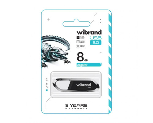 Флеш-пам'ять USB Wibrand Aligator 8GB USB 2.0 black TPS-2710000342922 2710000342922