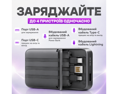 Power Bank WALKER WB-710 10000mAh black TPS-2710000343431 2710000343431