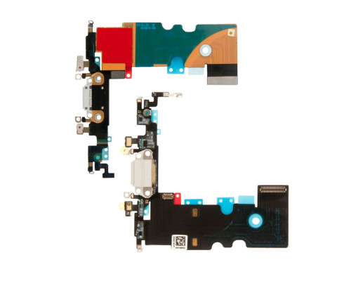 Шлейф (нижня плата) для Apple iPhone 8, SE 2020, SE 2022 з роз'ємом живлення та мікрофоном black Original (знятий) TPS-2710000343677 2710000343677