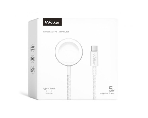 Бездротовий зарядний пристрій для Apple Watch WALKER WH-54 5W white TPS-2710000344247 2710000344247