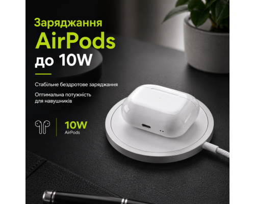 Бездротовий зарядний пристрій WALKER WH-55 15W MagSafe white TPS-2710000344254 2710000344254