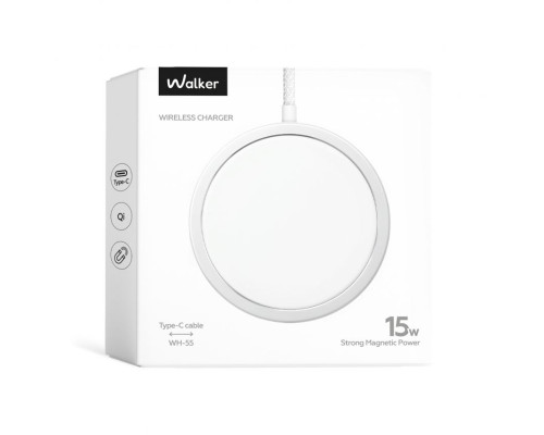 Бездротовий зарядний пристрій WALKER WH-55 15W MagSafe white TPS-2710000344254 2710000344254