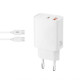 Мережевий зарядний пристрій (адаптер) XO L161 PD_20W / QC3.0_18W + Data Cable Type-C to Type-C white TPS-2710000344544 2710000344544
