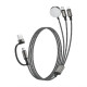Бездротовий зарядний пристрій XO CX040 USB-A/USB-C 3в1 (AppleWatch + 100W Type-C cable + Lightning cable) black TPS-2710000344582 2710000344582