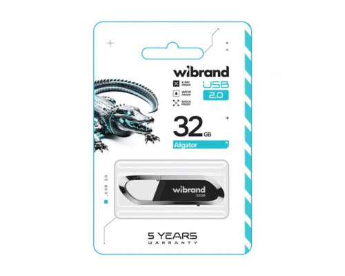 Флеш-пам'ять USB Wibrand Aligator 32GB USB 2.0 black TPS-2710000345862 2710000345862