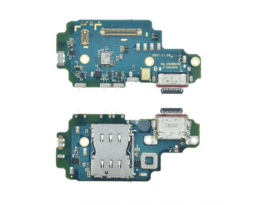 Шлейф (нижня плата) для Samsung Galaxy S22 Ultra/S908 (2022) з роз'ємом зарядки і мікрофоном Original Quality TPS-2710000347606 2710000347606