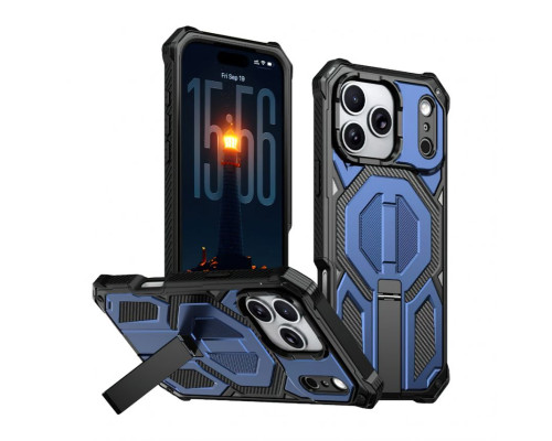 Чохол з MagSafe Armor Case для Apple iPhone 17 Pro Max з підставкою dark blue (02) TPS-2710000349839 2710000349839
