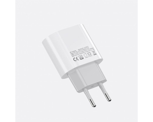Мережевий зарядний пристрій (адаптер) XO L97 PD / QC3.0 / 2.4A Max + Data Cable USB to Micro white TPS-2710000349952 2710000349952
