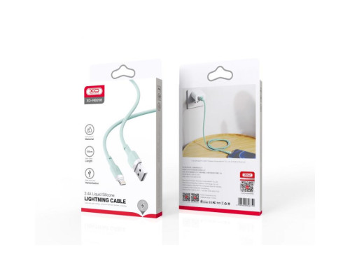 Кабель USB XO NB208 Lightning 2.4A green TPS-2710000350002 2710000350002