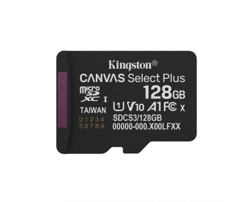 Карта пам'яті Kingston Canvas Select Plus MicroSDXC 128GB Class 10 UHS-I R150MB/s (SDCS3/128GBSP) TPS-2710000351641 2710000351641