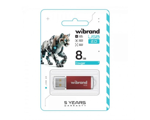 USB 8GB Wibrand USB 2.0 Cougar red TPS-2710000352044 2710000352044