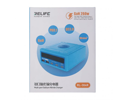 Зарядний пристрій RELIFE RL-309AW (8 портів, 100 Вт, Quick Charge, Power Delivery, з безпровідною зарядкою) TPS-2710000353508 2710000353508