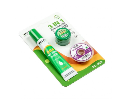 Набір для паяння мікросхем RELIFE RL-058 (BGA паста, паяльна паста, очисник припою) TPS-2710000354055 2710000354055