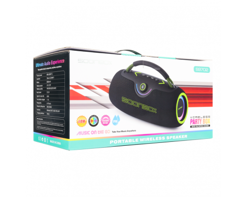 Портативна колонка Soonbox S9702 80W (2*40W) black orange TPS-2710000354536 2710000354536
