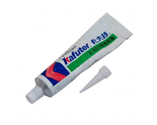 Термопаста Kafuter K-5211 (силіконова, 1,2 Вт/мК, 2,4 г/см, 100мл, білий) TPS-2710000356608 2710000356608