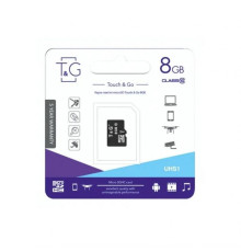 Карта пам'яті T&G MicroSDXC 8GB Class 10 UHS-1 + SD-адаптер (TG-8GBSDCL10-01) TPS-2710000359340 2710000359340