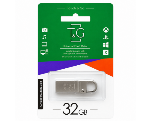 Флеш-пам'ять USB T&G Metal 32GB USB 2.0 (027) з карабіном TPS-2710000360230 2710000360230