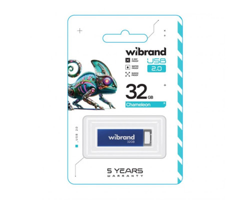 Флеш-пам'ять USB Wibrand Chameleon 32GB USB 2.0 blue TPS-2710000361329 2710000361329