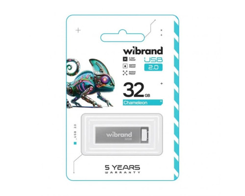 Флеш-пам'ять USB Wibrand Chameleon 32GB USB 2.0 silver TPS-2710000361336 2710000361336