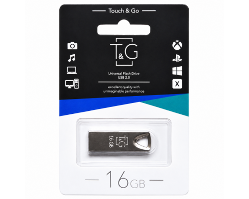 Флеш-пам'ять USB T&G Metal 16GB USB 2.0 (117) silver TPS-2710000364955 2710000364955