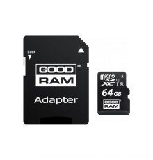 Карта пам'яті Goodram MicroSDHC 64GB Class 10 UHS-I + SD-адаптер (M1AA-0640R12) TPS-2710000365143 2710000365143