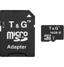 Карта пам'яті T&G MicroSDXC 16GB Class 10 UHS-1 + SD-адаптер (TG-16GBSD10U1-00) TPS-2710000365921 2710000365921