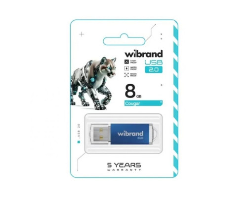Флеш-пам'ять USB Wibrand Сougar 8GB USB 2.0 blue TPS-2710000366058 2710000366058