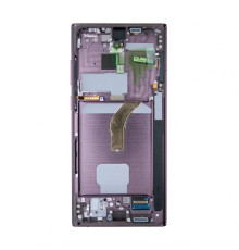 Дисплей (LCD) для Samsung Galaxy S22 Ultra 5G/S908 (2022) з тачскріном та рамкою violet (Oled) Original Quality TPS-2710000367994 2710000367994