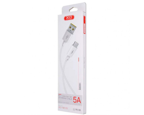 Кабель USB XO NB120 Type-C Quick Charge 5A white