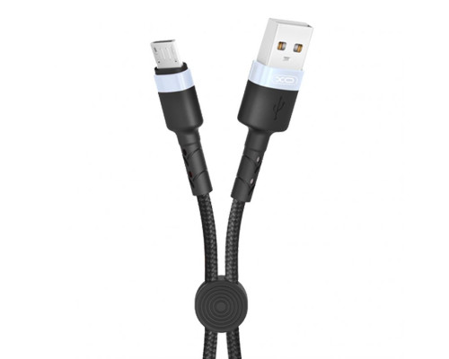 Кабель USB XO NB117 Micro Quick Charge 2.1A 0.25м black