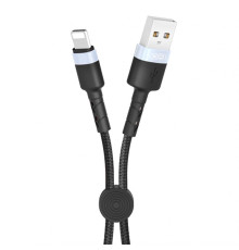 Кабель USB XO NB117 Lightning Quick Charge 2.1A 0.25м black