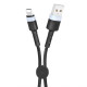 Кабель USB XO NB117 Lightning Quick Charge 2.1A 0.25м black