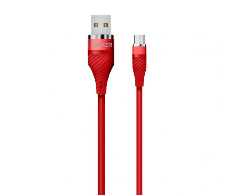 Кабель USB WALKER C735 Micro red