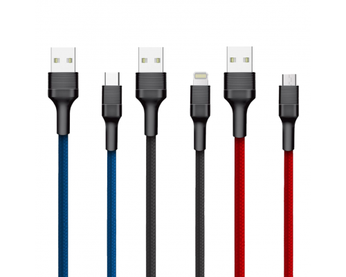 Кабель USB WALKER C575 Lightning red