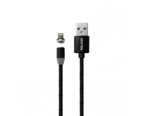 Кабель USB WALKER C590 Lightning Magnetic black TPS-2710000190486