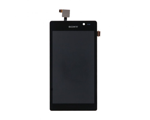 Дисплей (LCD) для Sony Xperia C C2305 S39h з тачскріном та рамкою black Original Quality